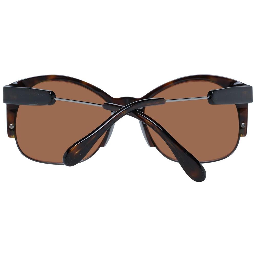 Serengeti Brown Unisex Sunglasses with polarized plastic lenses and acetate-metal frame, full-rim round style, 100% UVA & UVB protection.
