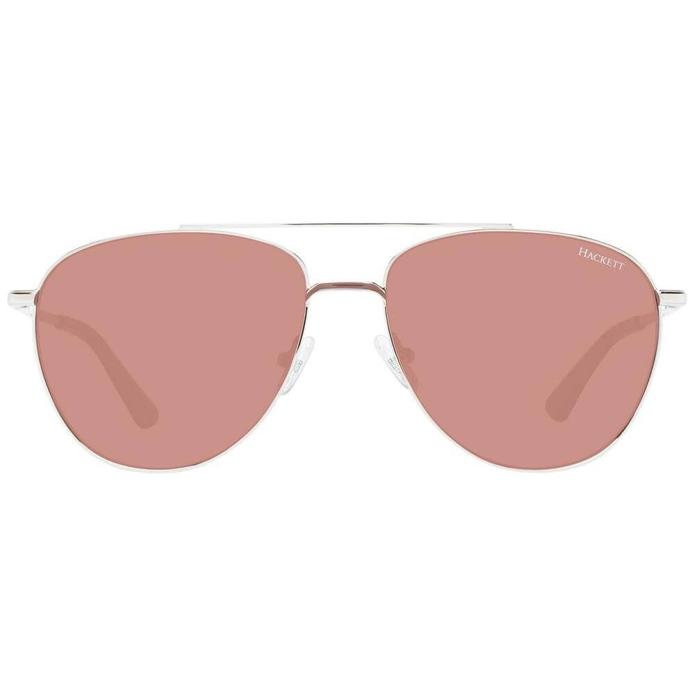 Hackett Gold Men Aviator Sunglasses with Brown Lenses, Gold Stainless Steel Frame, 100% UVA & UVB Protection, Full-Rim Style