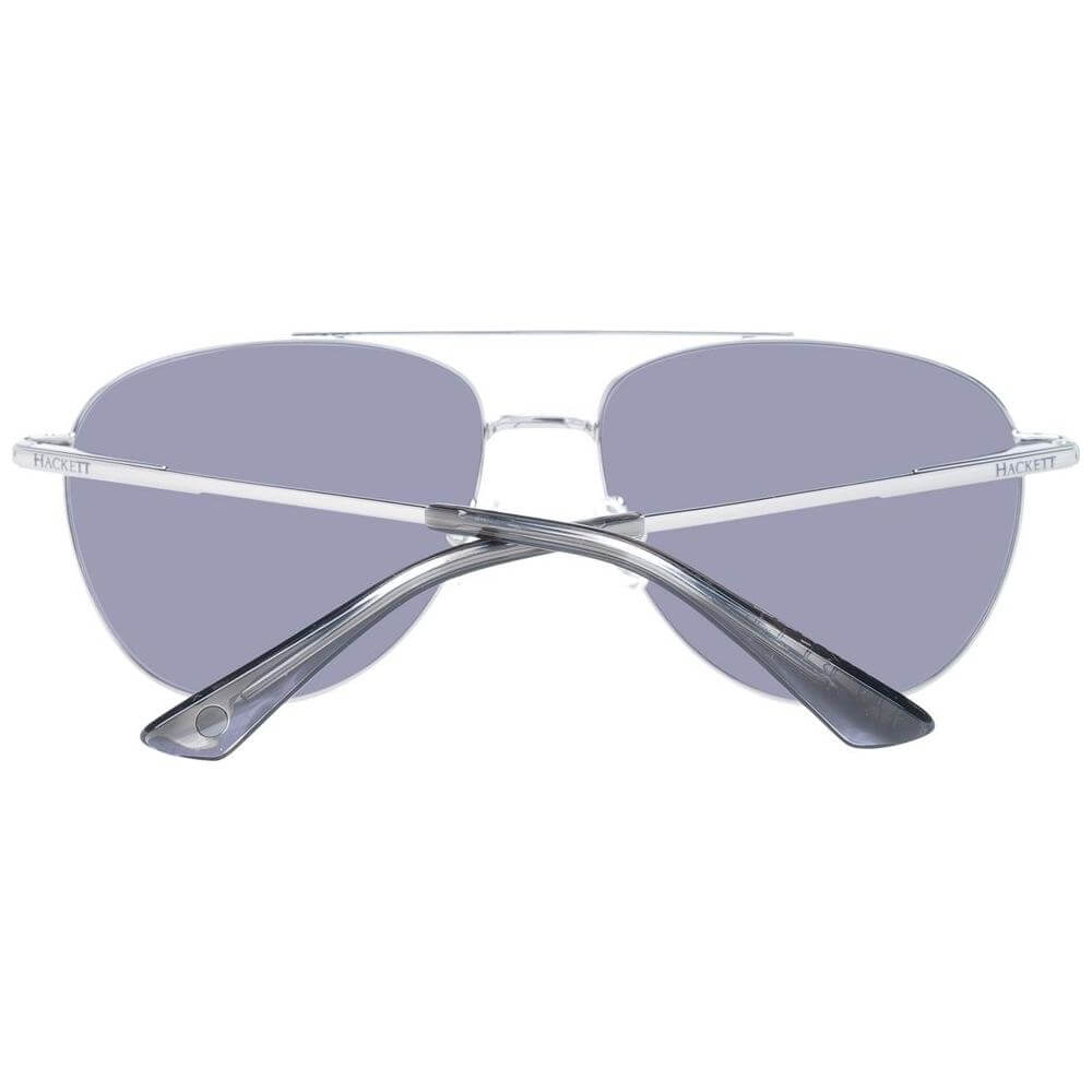 Hackett gray aviator sunglasses for men with full-rim stainless steel frame and plastic lenses offering 100% UVA & UVB protection.