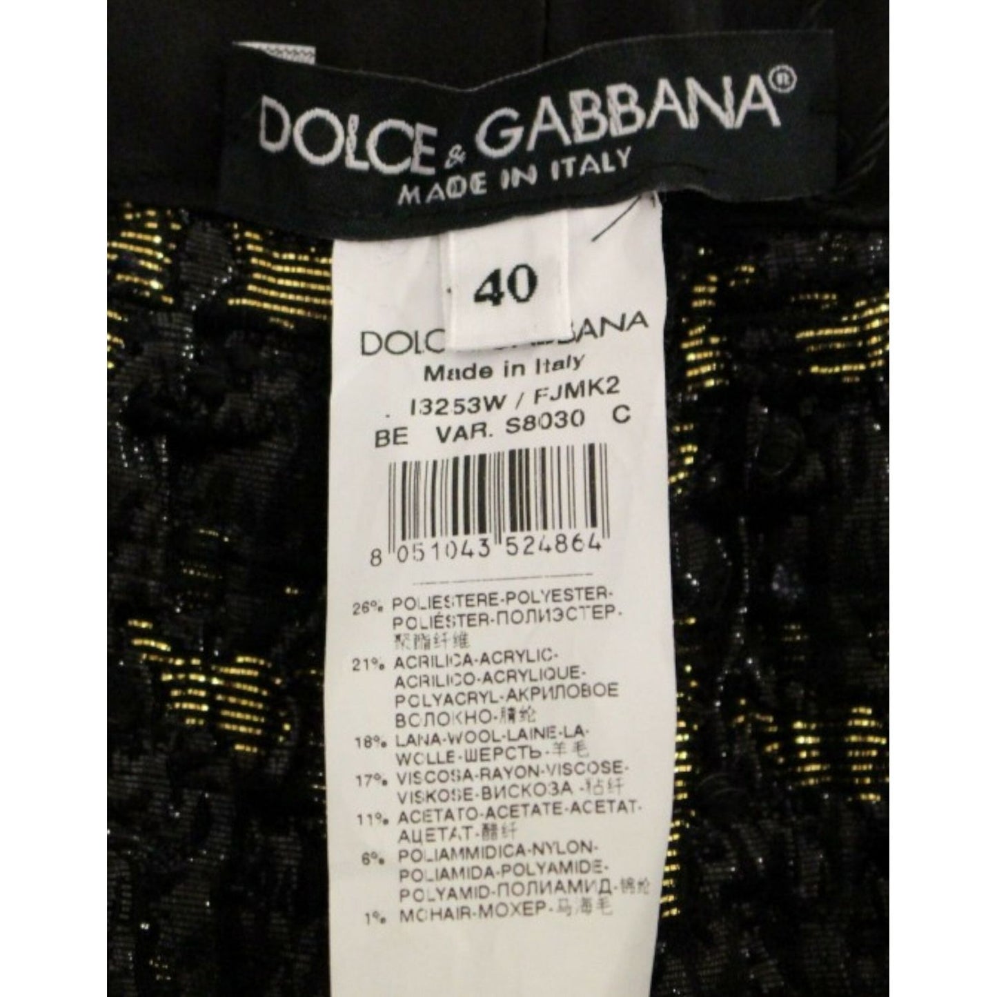 Dolce & Gabbana Black fabric shorts pants GSS10092-1