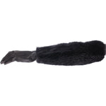 Dolce & Gabbana Black Beaver Fur Lambskin Leather Elbow Gloves MOM11432-1