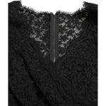 Dolce & Gabbana Black Bodycon Lace Cotton Sheath Mini Dress DR28722-46