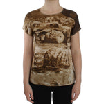 Dolce & Gabbana Brown Taormina silk blouse SIG13216-1