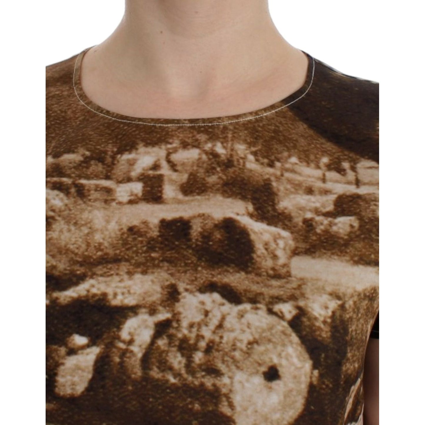 Dolce & Gabbana Brown Taormina silk blouse SIG13216-1