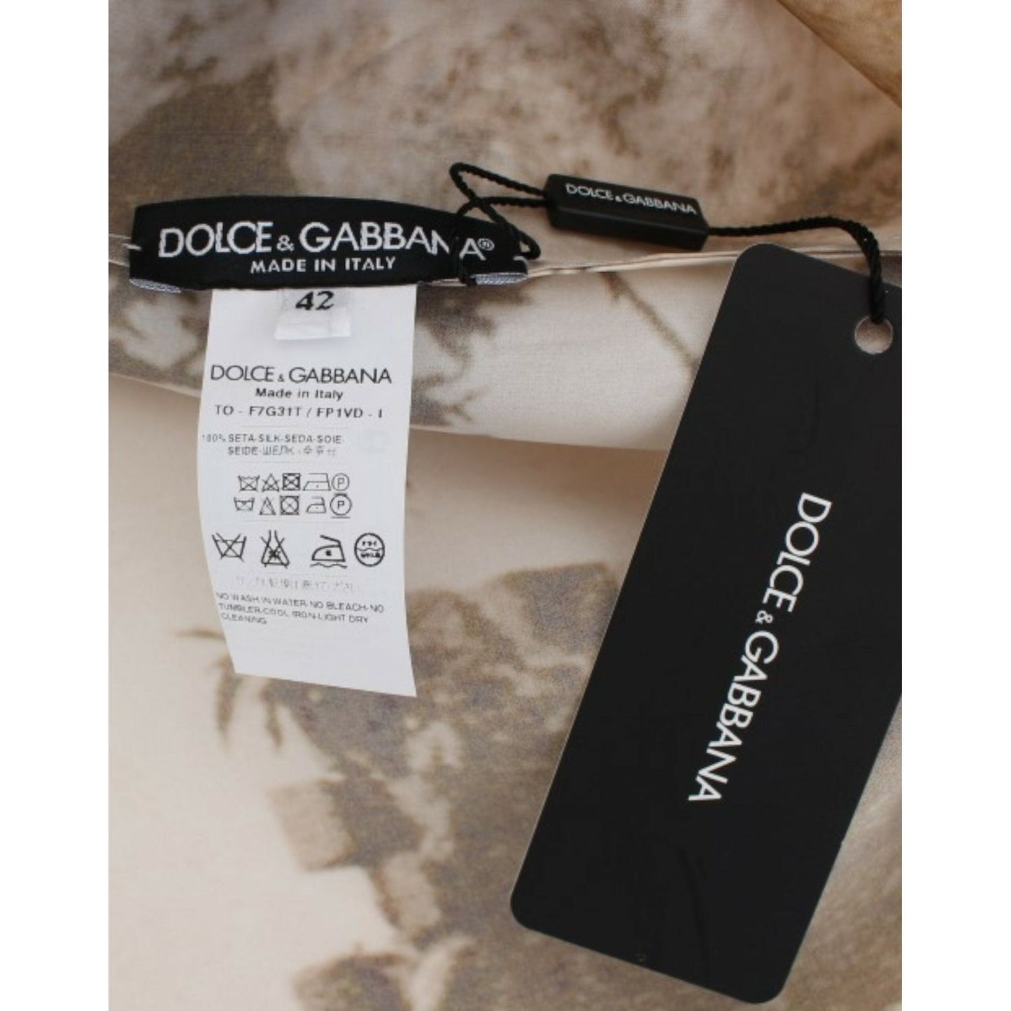 Dolce & Gabbana Brown Taormina silk blouse SIG13216-1