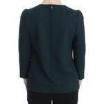 Dolce & Gabbana Green 3/4 sleeve wool blouse SIG13210-1