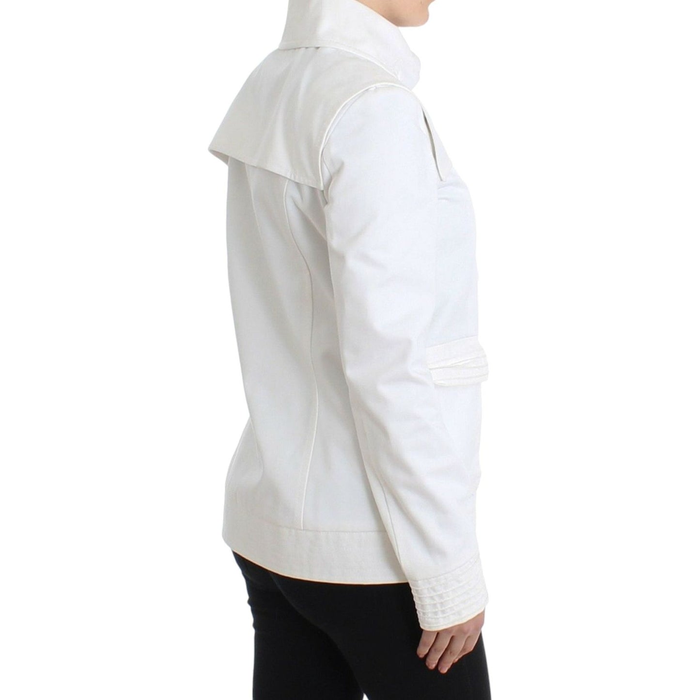 GF Ferre White Double Breasted Jacket Coat Blazer SIG11602-1