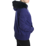GF Ferre Blue Padded Jacket Hooded Short K-Way SIG11604-2
