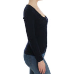 Ermanno Scervino Blue Knitted Wool Stretch Sweater Top SIG12582-2