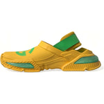Dolce & Gabbana Yellow Green Rubber Clogs Men Slippers Men Shoes MV5360-44