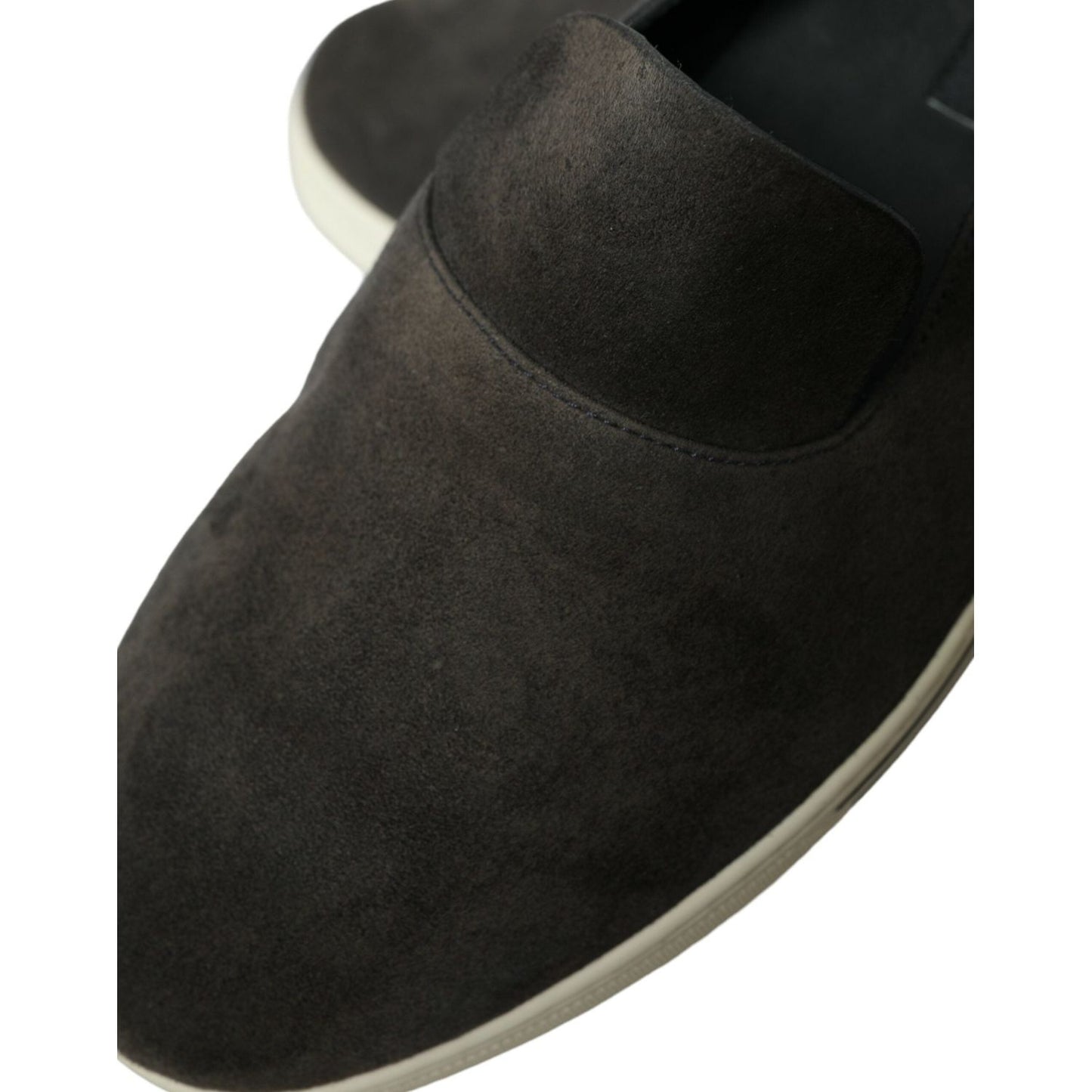 Dolce & Gabbana Blue Suede Caiman Men Loafers Slippers Shoes MV5352-41