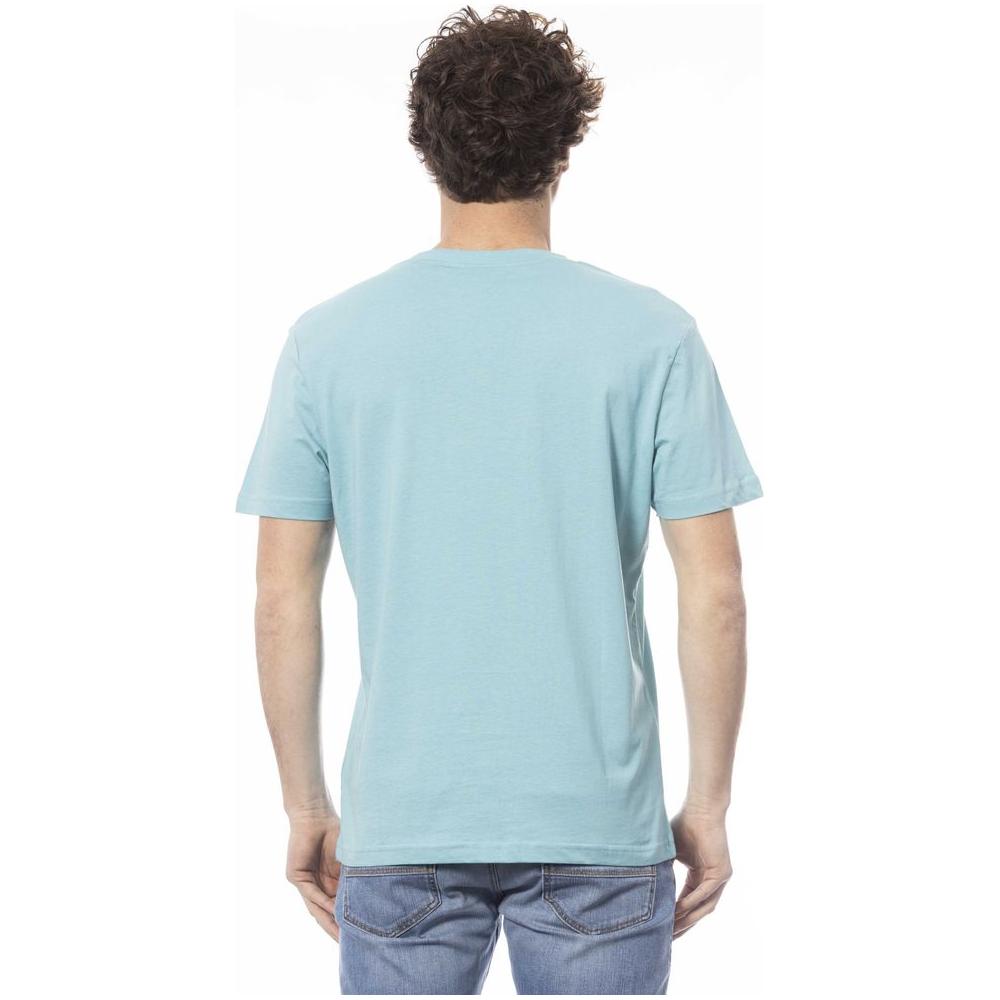 Invicta Light Blue Cotton Men T-Shirt IN-24043-S