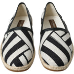 Dolce & Gabbana Beige Black Striped Canvas Espadrilles MONDELLO Shoes MV5395-42