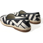 Dolce & Gabbana Beige Black Striped Canvas Espadrilles MONDELLO Shoes MV5395-42