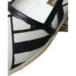 Dolce & Gabbana Beige Black Striped Canvas Espadrilles MONDELLO Shoes MV5395-42