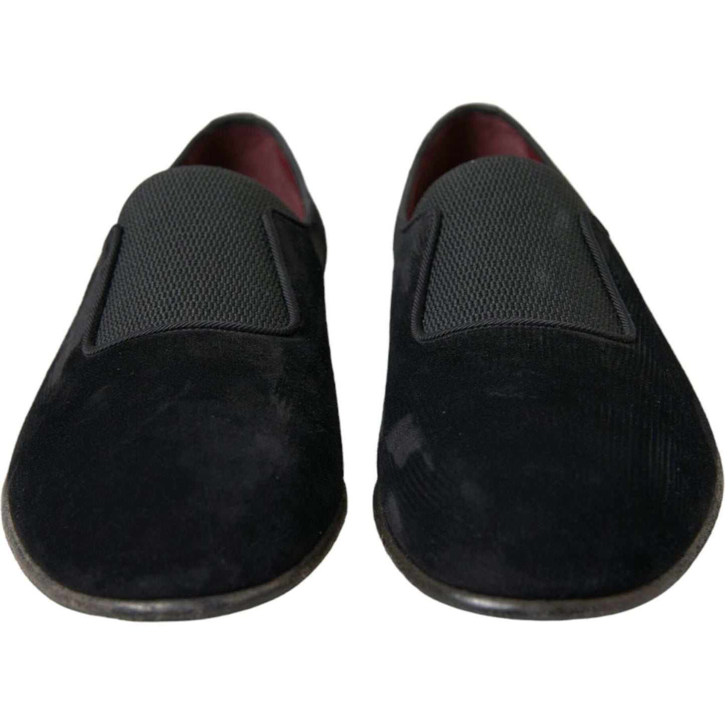 Dolce & Gabbana Black RUNWAY Velour AMALFI Loafers Shoes MV5402-41