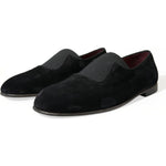 Dolce & Gabbana Black RUNWAY Velour AMALFI Loafers Shoes MV5402-41