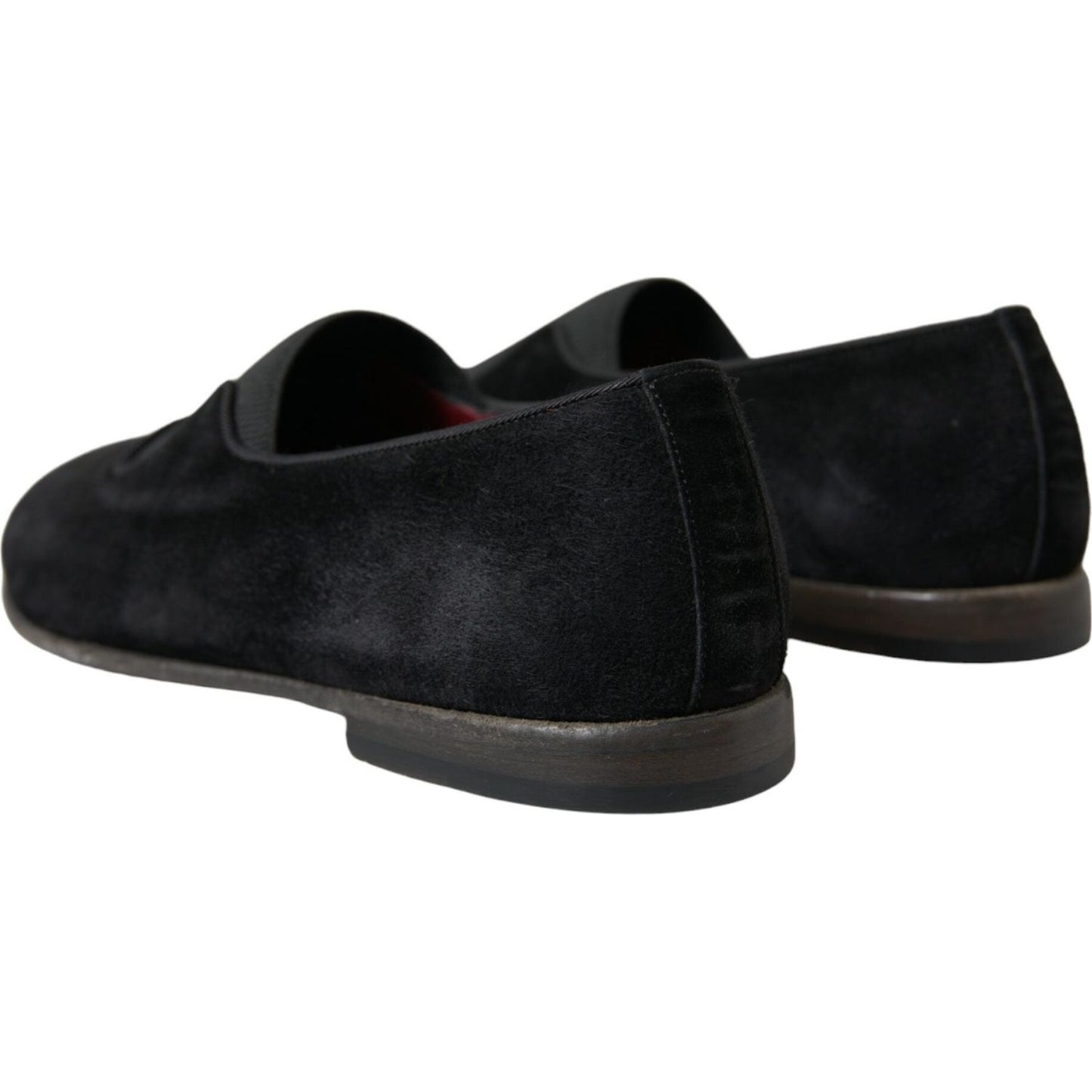 Dolce & Gabbana Black RUNWAY Velour AMALFI Loafers Shoes MV5402-41