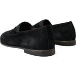 Dolce & Gabbana Black RUNWAY Velour AMALFI Loafers Shoes MV5402-41