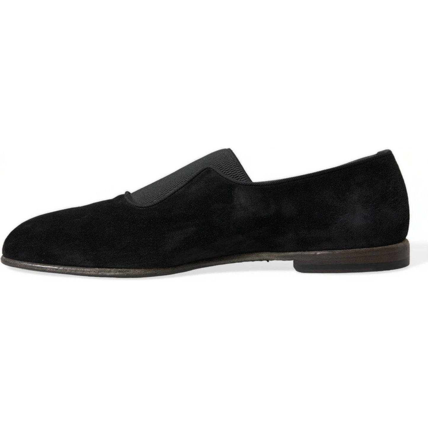 Dolce & Gabbana Black RUNWAY Velour AMALFI Loafers Shoes MV5402-41