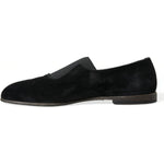 Dolce & Gabbana Black RUNWAY Velour AMALFI Loafers Shoes MV5402-41