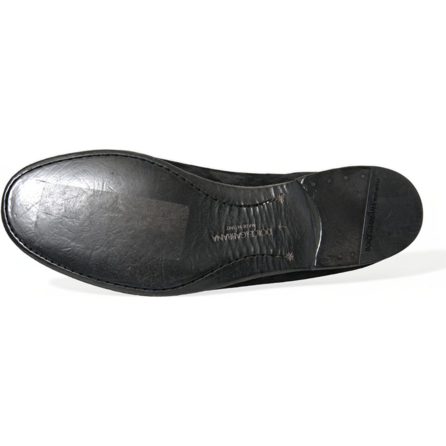 Dolce & Gabbana Black RUNWAY Velour AMALFI Loafers Shoes MV5402-41