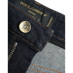 Dolce & Gabbana Blue Cotton Stretch Denim Skinny Jeans PAN75096-40