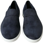 Dolce & Gabbana Blue Suede Caiman Loafers Saint Tropez Shoes MV5580-39
