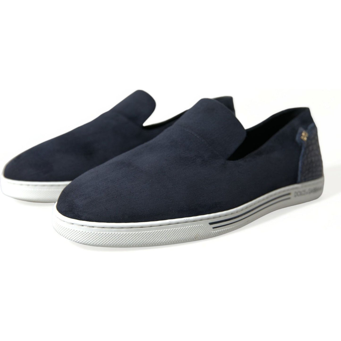 Dolce & Gabbana Blue Suede Caiman Loafers Saint Tropez Shoes MV5580-39