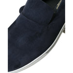 Dolce & Gabbana Blue Suede Caiman Loafers Saint Tropez Shoes MV5580-39