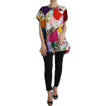 Dolce & Gabbana Multicolor Patchwork Cotton Silk Blouse Top TSH84534-44
