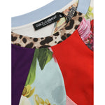 Dolce & Gabbana Multicolor Patchwork Cotton Silk Blouse Top TSH84534-44