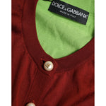 Dolce & Gabbana Multicolor Silk Crewneck Cardigan Sweater TSH84540-38