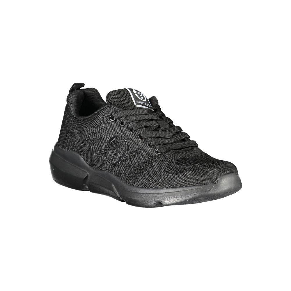 Sergio Tacchini Sleek Black Lace-up Sneakers with Contrast Detailing SE-23681-EU45/US12-FBB-246