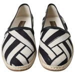 Dolce & Gabbana Black White Stripes Slip On Espadrille Shoes MV6523-41