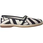 Dolce & Gabbana Black White Stripes Slip On Espadrille Shoes MV6523-41