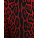 Dolce & Gabbana Red Leopard Print Viscose Bermuda Shorts PAN75018-46