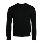 Dolce & Gabbana Black Cotton Long Sleeves Sweatshirt Sweater TSH851944-44