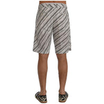Dolce & Gabbana Elegant Striped Cotton-Linen Shorts Dolce & Gabbana Rosy Brown