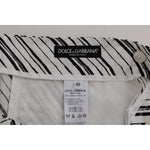 Dolce & Gabbana Elegant Striped Cotton-Linen Shorts Dolce & Gabbana Dark Gray