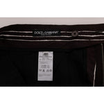 Dolce & Gabbana Bordeaux Striped Cotton Knee High Shorts Dolce & Gabbana Dark Gray