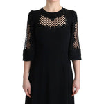 Dolce & Gabbana Black Stretch Shift Long Maxi Dress SIG60573-1