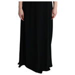 Dolce & Gabbana Black Stretch Shift Long Maxi Dress SIG60573-1