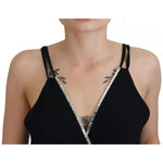 Dsquared² Black Embellished Sleeveless V-neck Jumpsuit Dress DR28909-38