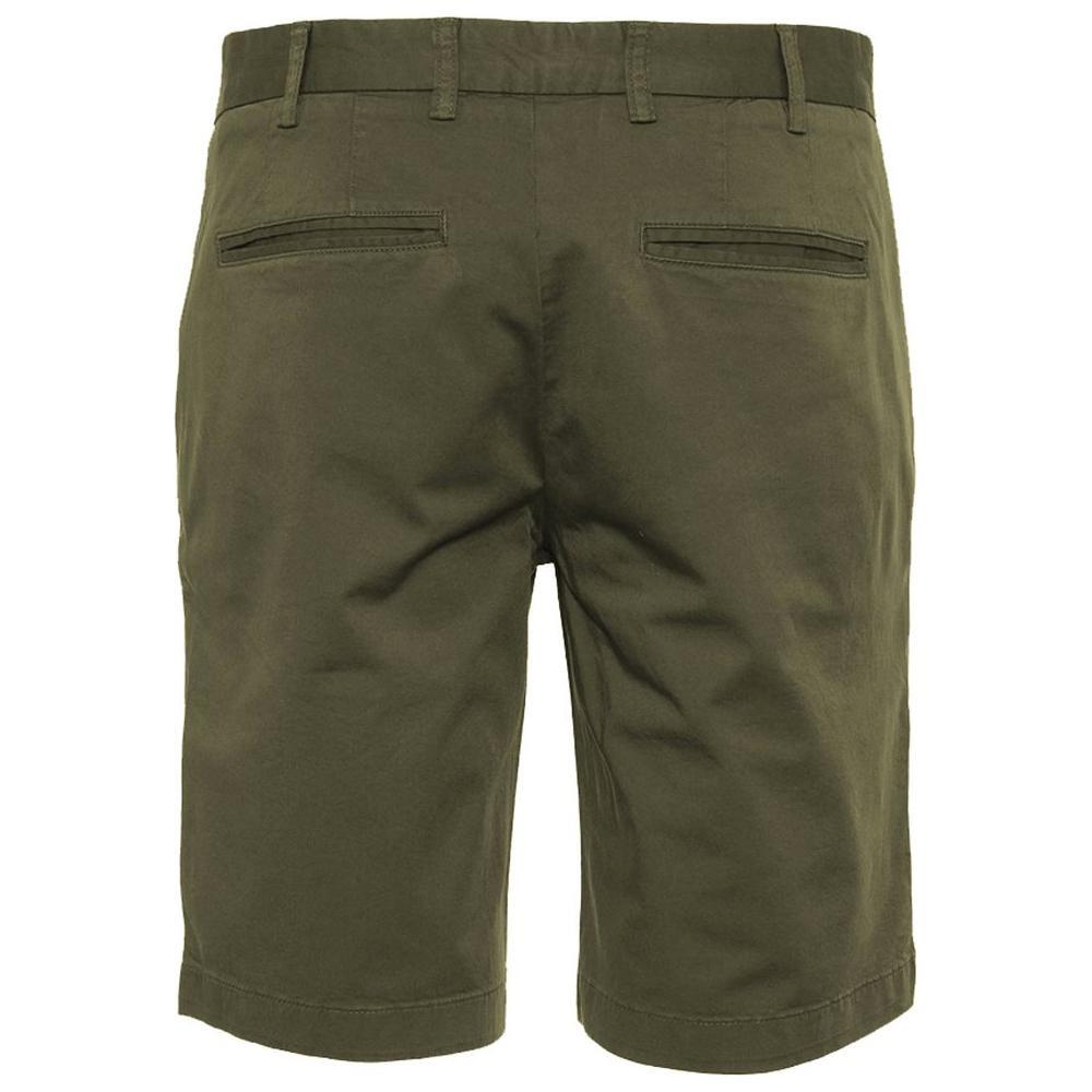Refrigiwear Elegant Beige Bermuda Shorts with Logo Patch RE-12675-W33