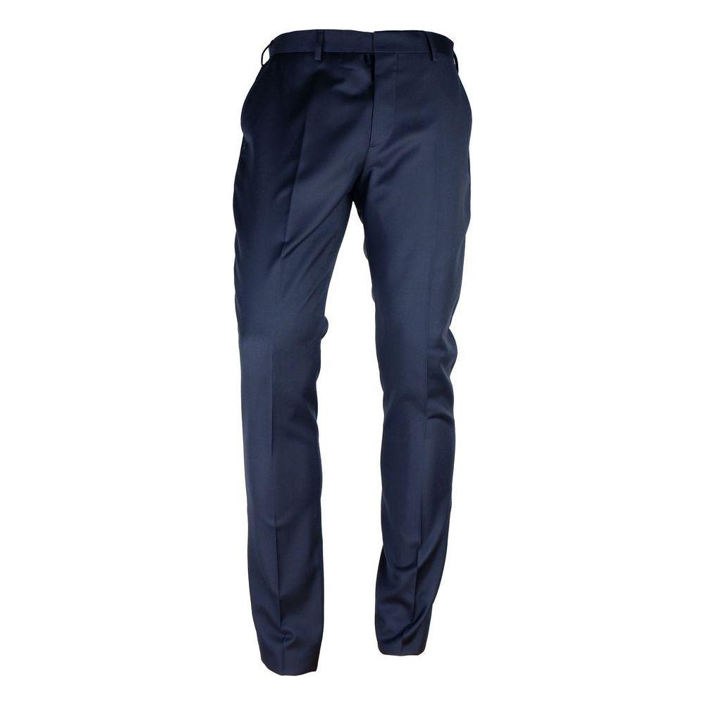Made in Italy Blue Wool Men's Trousers MI-8343-IT46 | S