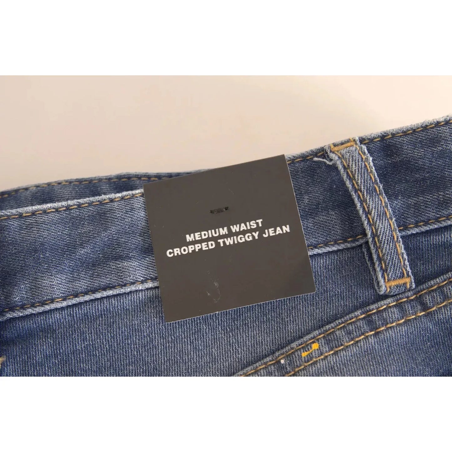Dsquared² Blue Mid Waist Cropped Twiggy Denim Jeans PAN74490-38