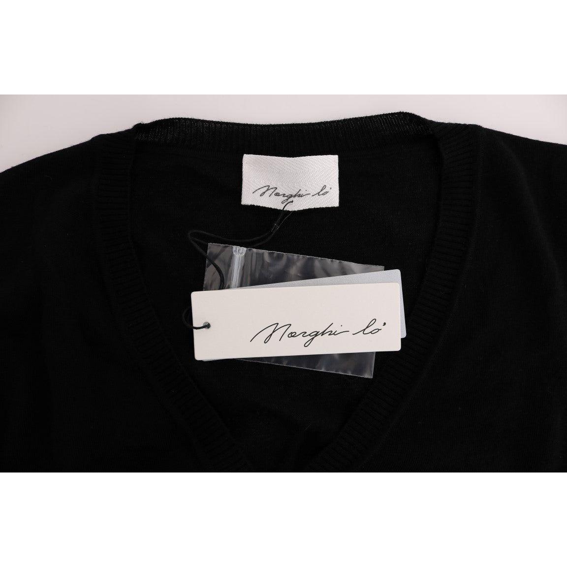 MARGHI LO' Black Wool Blouse Sweater SIG30150-2