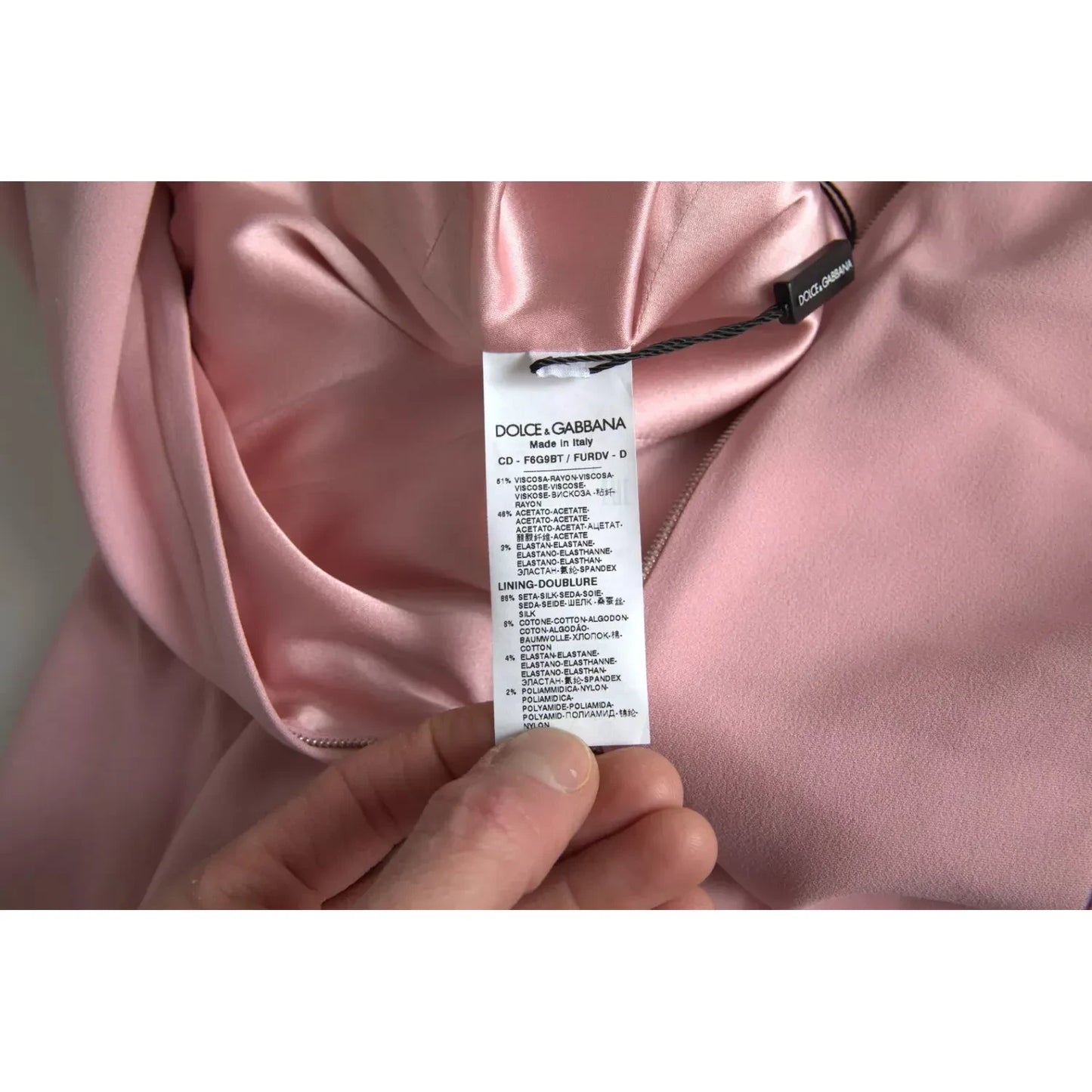 Dolce & Gabbana Pink A-line Flare Viscose Short Sleeves Dress DR281183-42