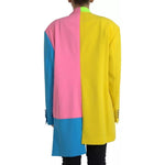 Dolce & Gabbana Multicolor Patchwork Peak Lapel Coat Jacket JKT4052-40